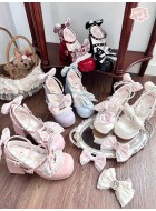 Sheep Puff Love Lace High Heel Shoes(Limited Pre-Order/8 Colours/Full Payment Without Shipping)